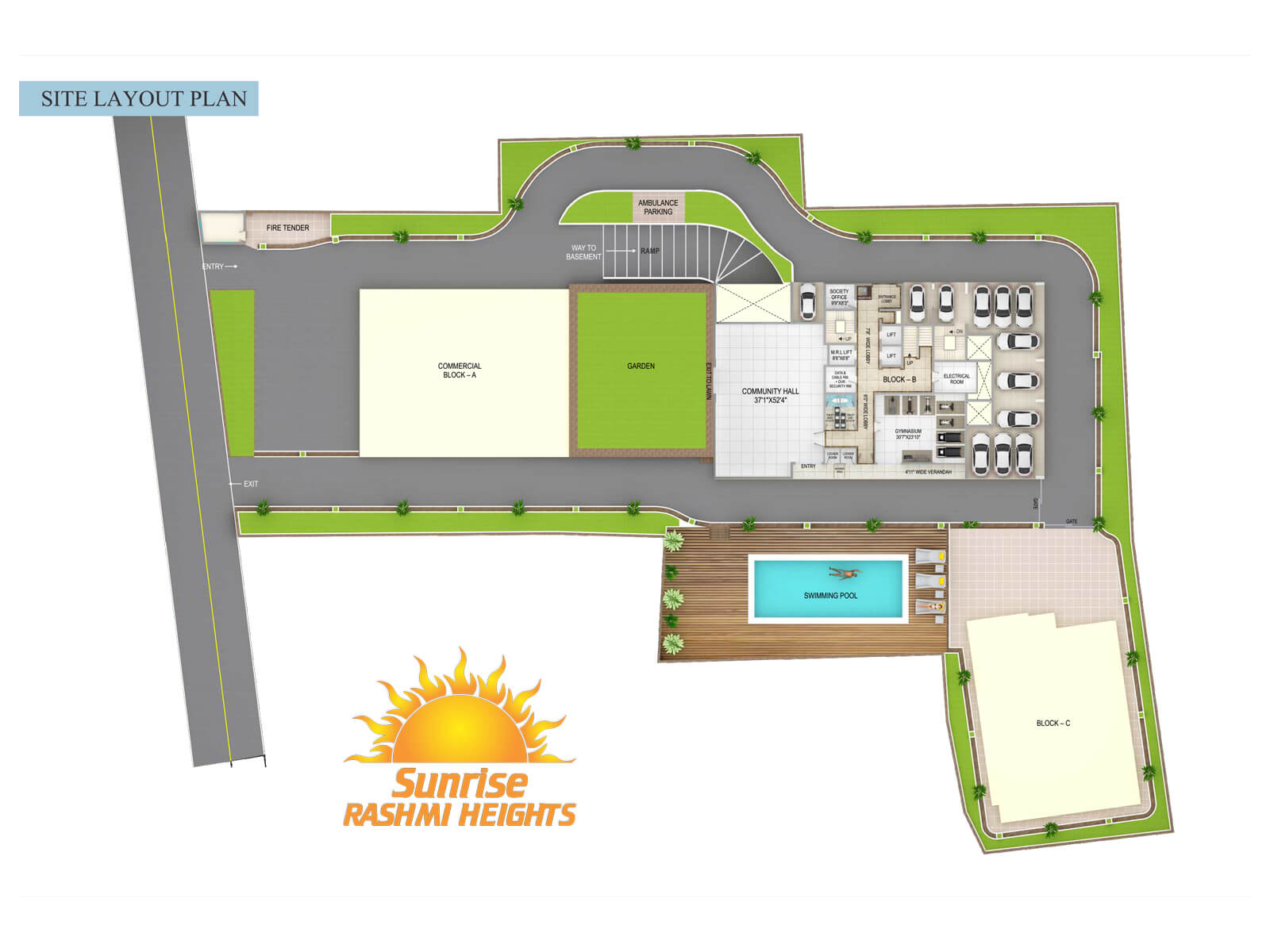 Sunrise Rashmi Heights floor plan layout